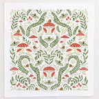 Mushrooms & Ferns Tea Towel - SAVE 16%