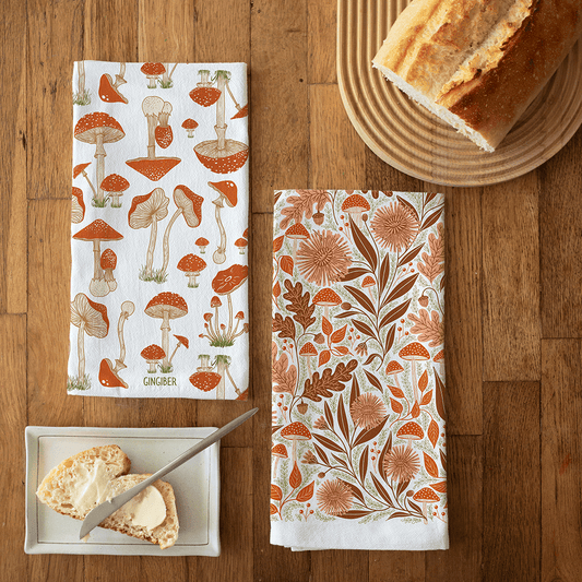 Mushroom Tea Towel Bundle