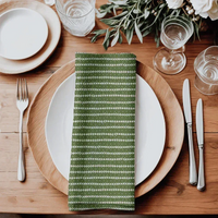 Holiday Petal Stripe Cloth Napkins - Gingiber