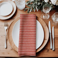 Red Petal Stripe Cloth Napkins (REDIRECT) - Gingiber