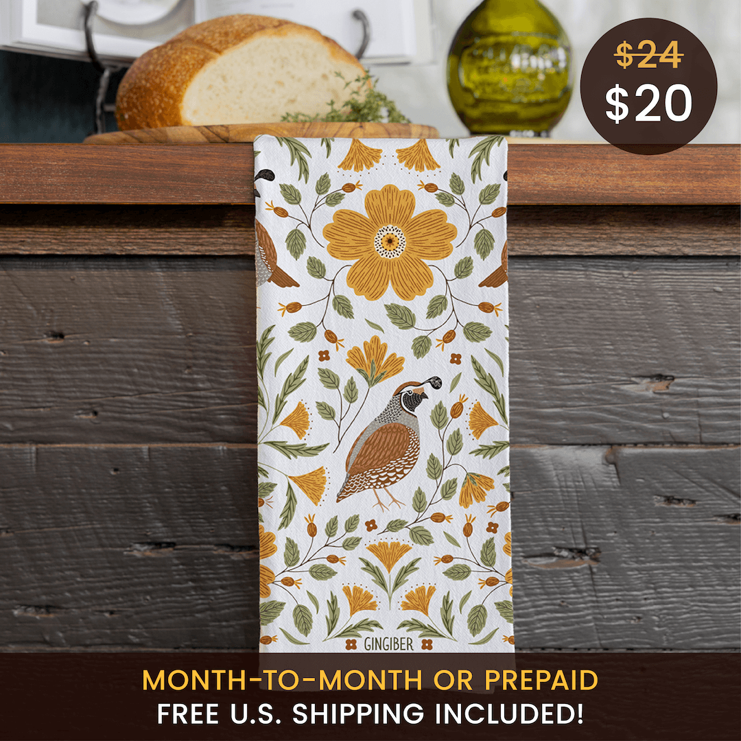 Monthly Tea Towel Subscription - Reopens November 1st!