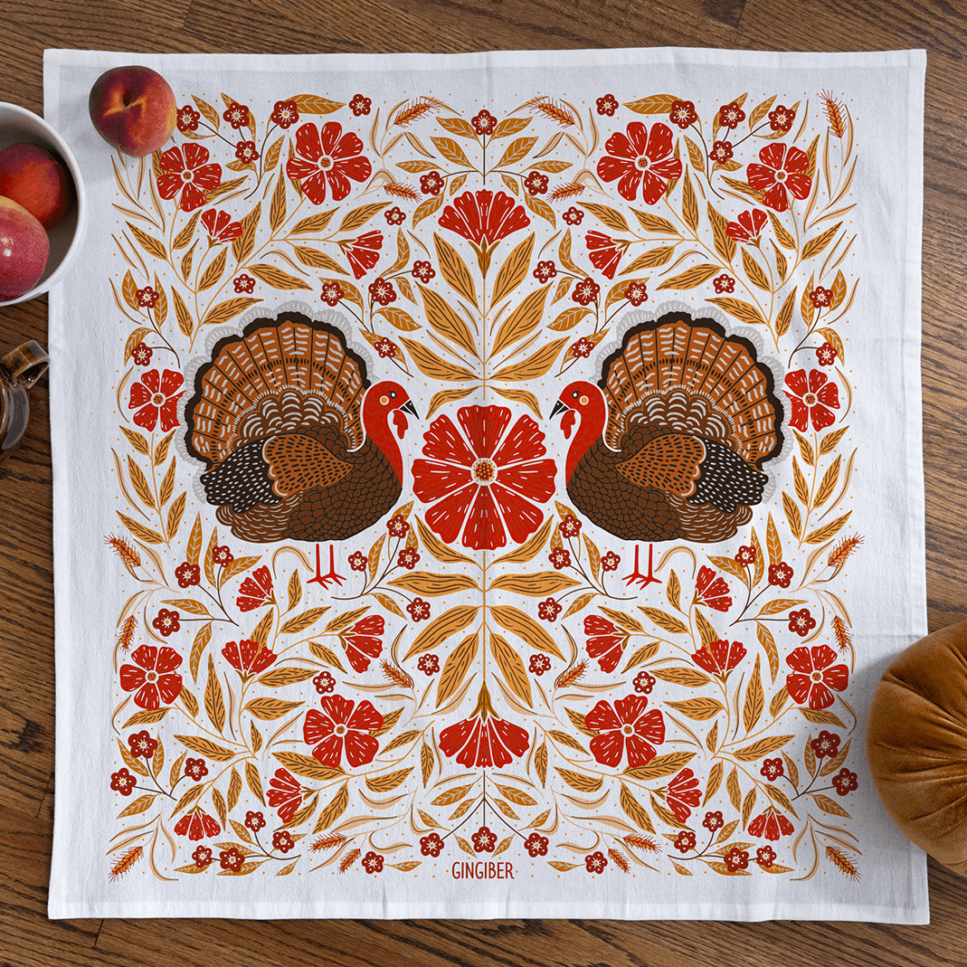 Thanksgiving Turkey Tea Towel
