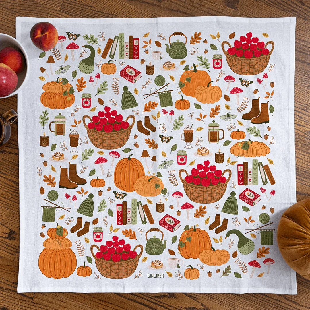 Limited Time Fall Favorites Tea Towel - Gingiber