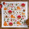 Fall Favorites Tea Towel - decorated with fall decor