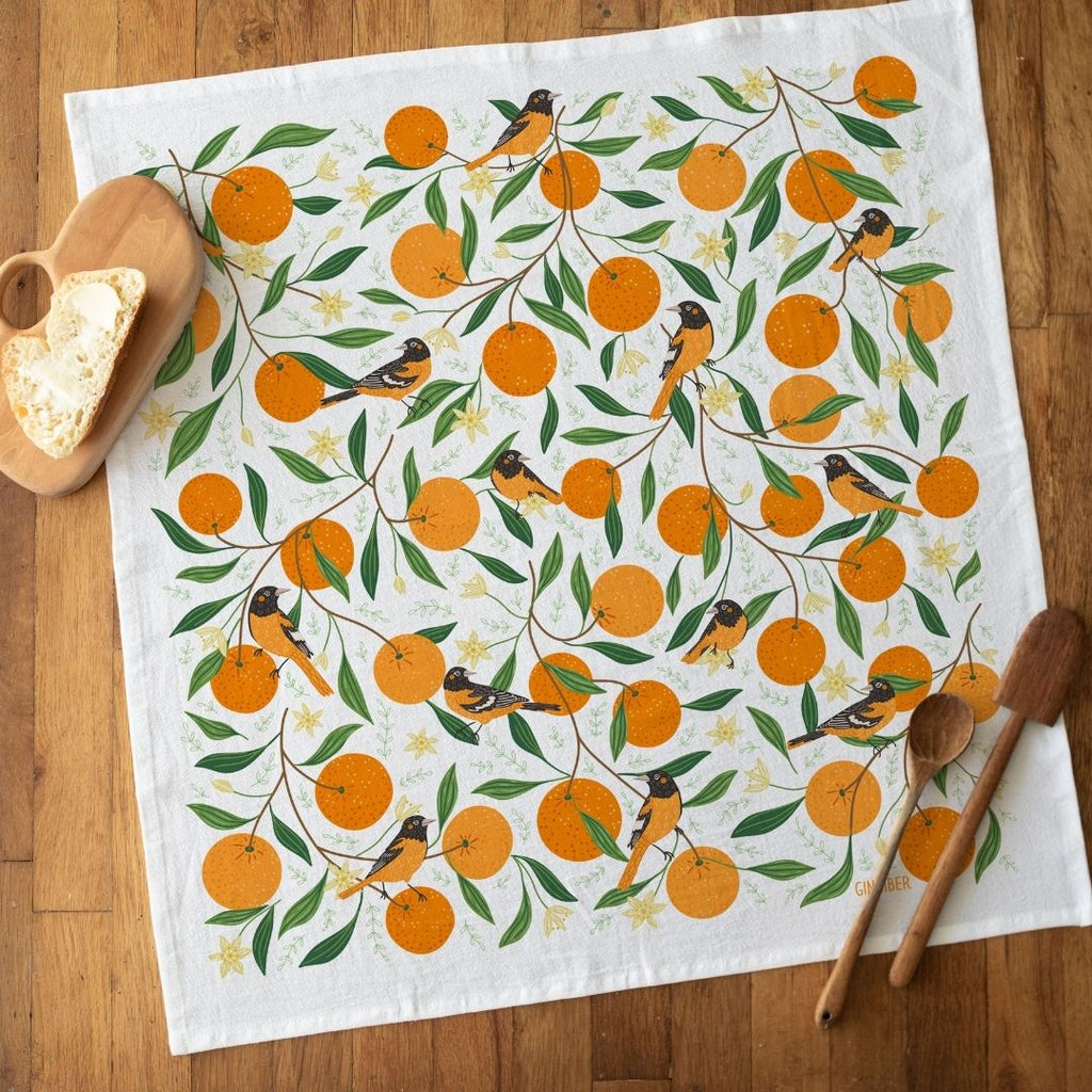 Orange Grove Tea Towel