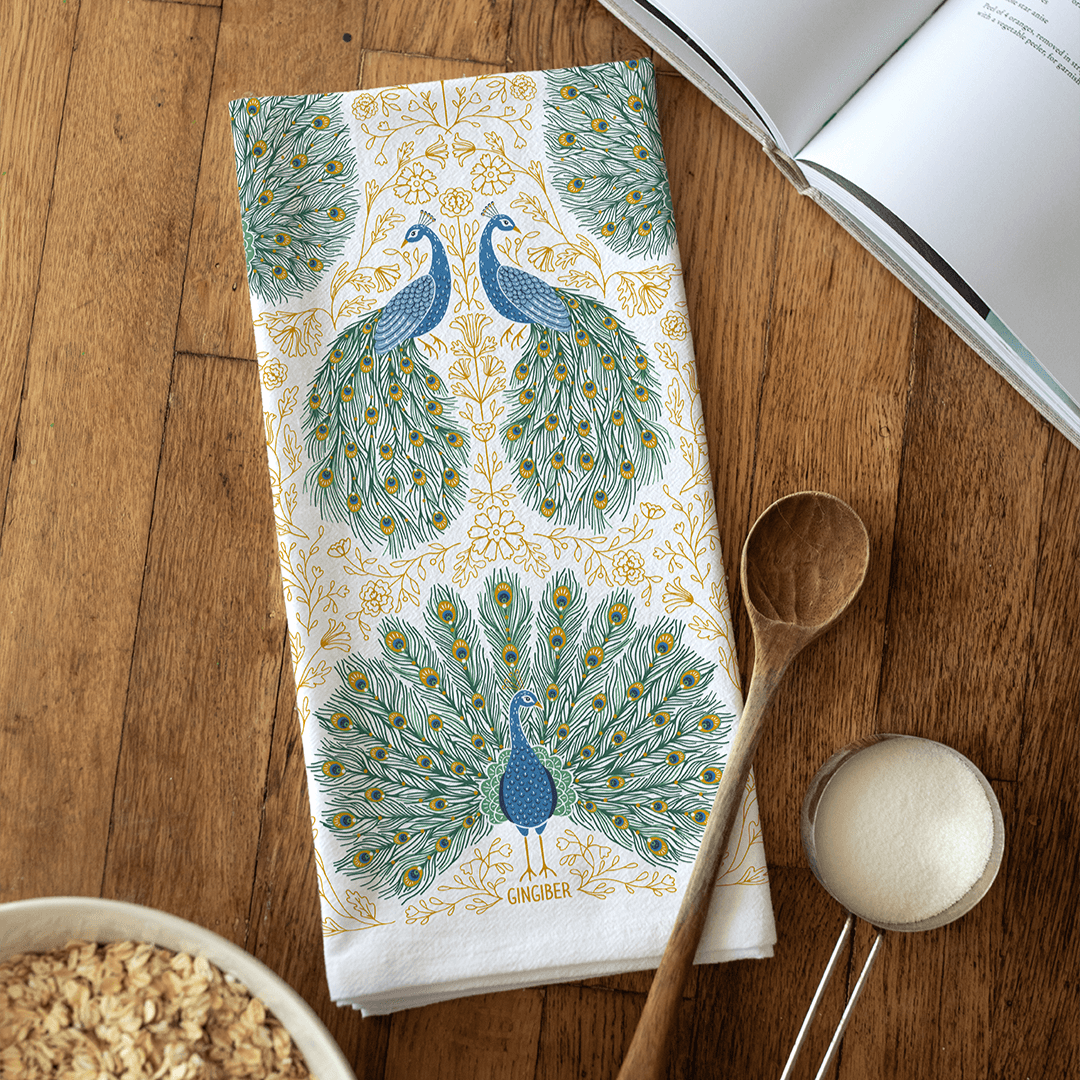 Peacock Tea Towel