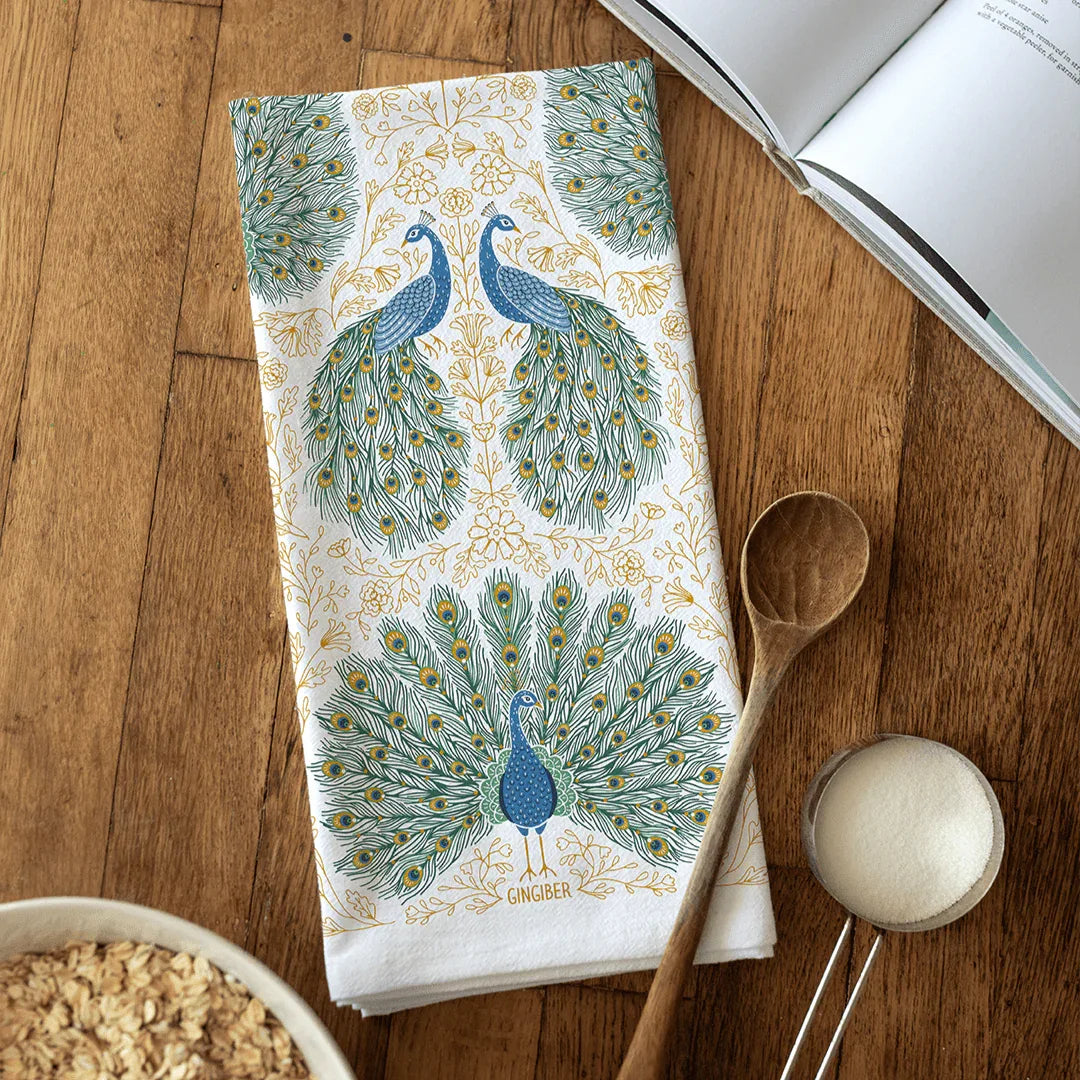 Peacock Tea Towel - Gingiber