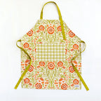 Poppy Apron—bake in style with gingiber apron featuring floral poppy print, adjustable neck strap, large pocket, 100% cotton canvas
