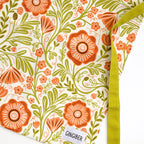 Poppy Apron—bake in style with gingiber apron featuring floral poppy print, adjustable neck strap, large pocket, 100% cotton canvas