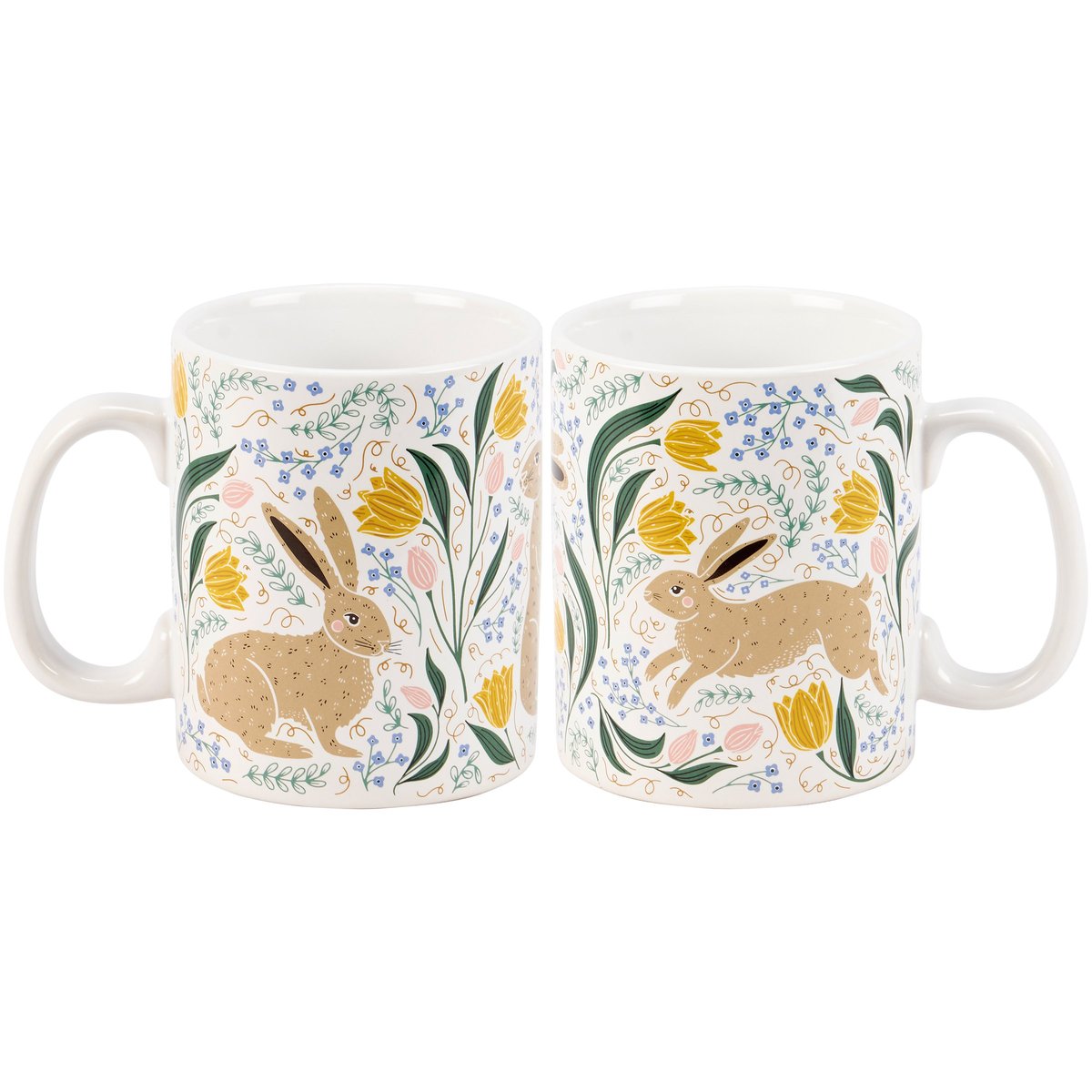 Rabbit Folk Art Mug