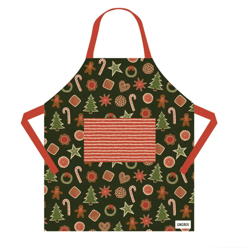 Adult Christmas Cookies Apron - Gingiber