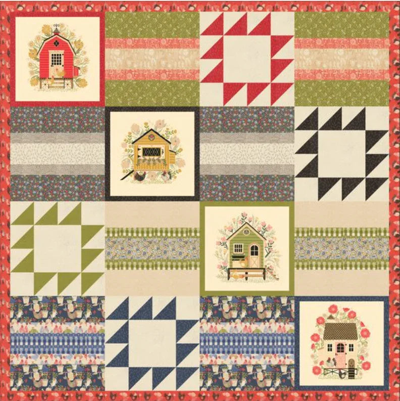Cluck & Blossom Quilt Pattern - Gingiber