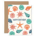 Seashells Happy Birthday Card - Gingiber
