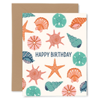 Seashells Happy Birthday Card - Gingiber