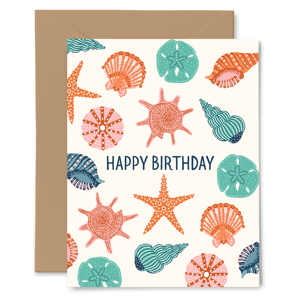 Seashells Happy Birthday Card