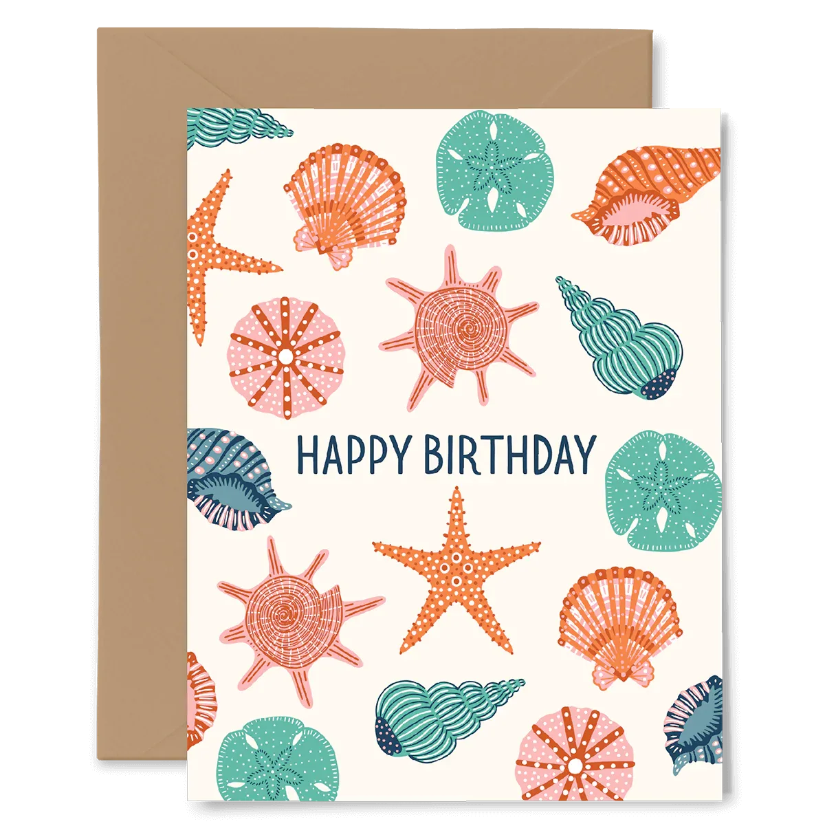Seashells Happy Birthday Card - Gingiber