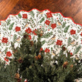 Poinsettia & Pine Tree Skirt