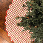 Poinsettia & Pine Tree Skirt