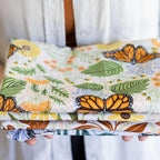 Multicolor illustrated floral tea towel