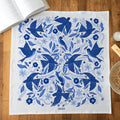 Blue Songbird Tea Towel - Gingiber