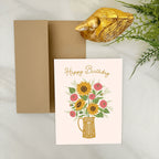 Sunflowers Happy Birthday Card - Gingiber