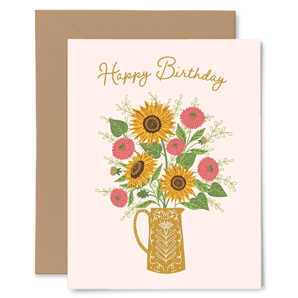 Sunflowers Happy Birthday Card - Gingiber