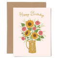 Sunflowers Happy Birthday Card - Gingiber