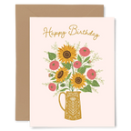 Sunflowers Happy Birthday Card - Gingiber