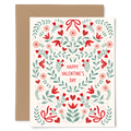 Sweetheart Card - hand-illustrated Gingiber greeting card for Valentine’s Day with kraft envelope, USA design, blank inside