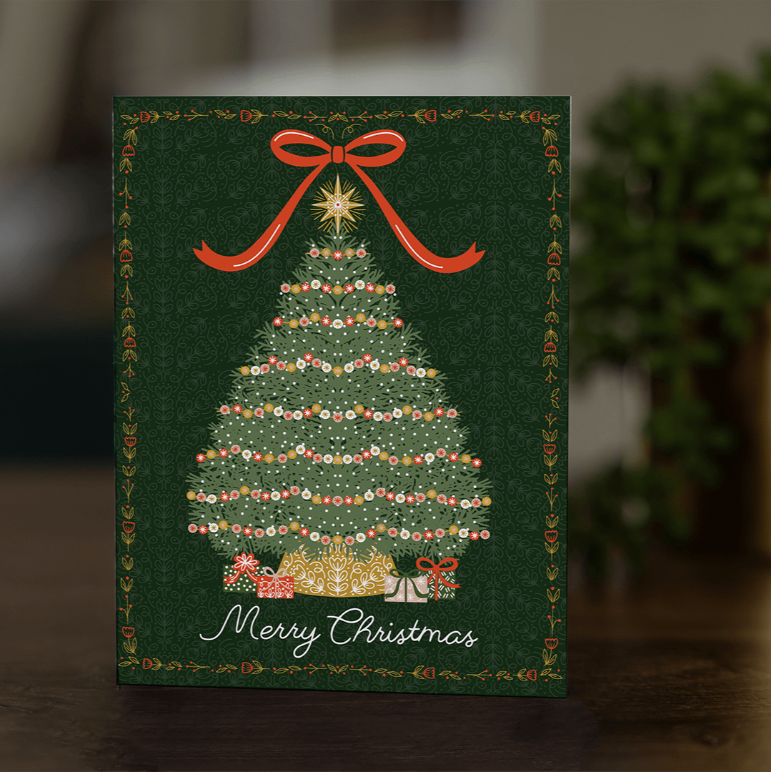 Tree and Gifts Card