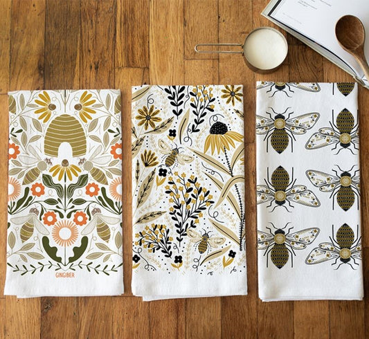 Three Bee Tea Towel Bundle