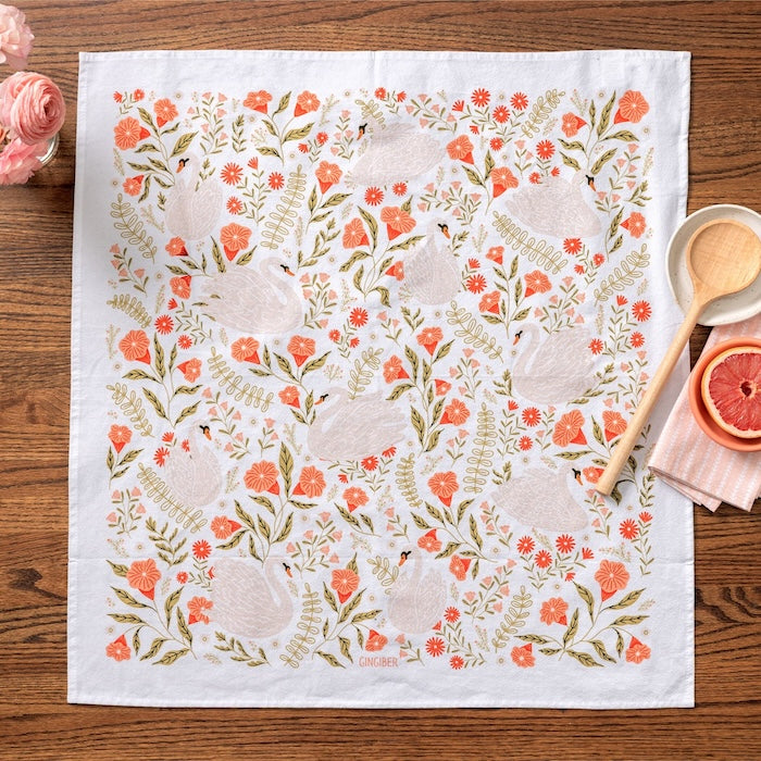 Swan Serenade Tea Towel - SAVE 16%