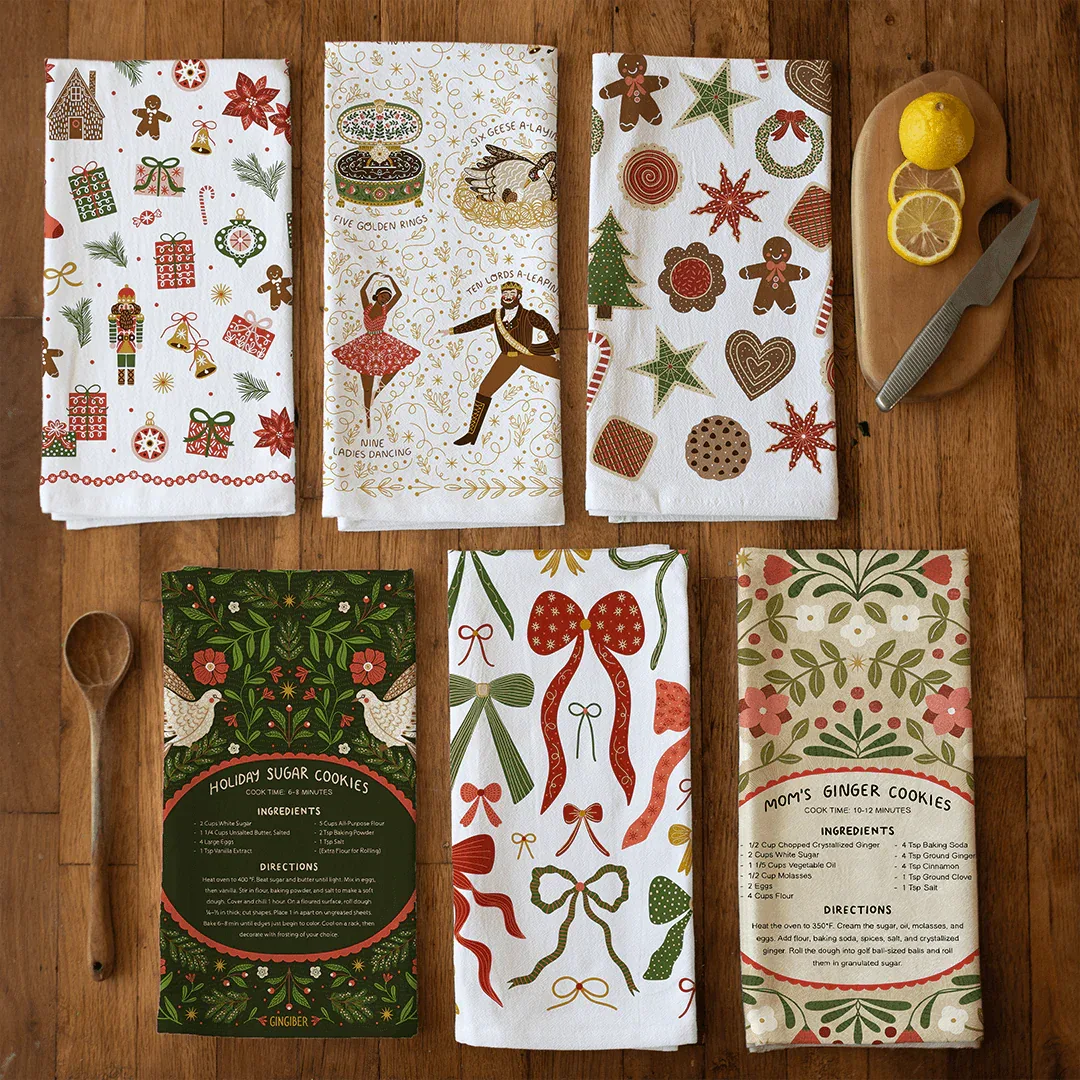 Holiday Favorites Tea Towel Bundle - Gingiber