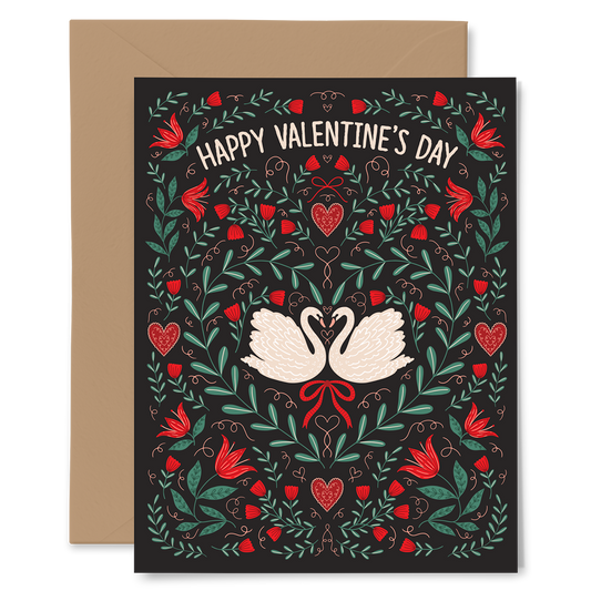 Valentine Swans Card