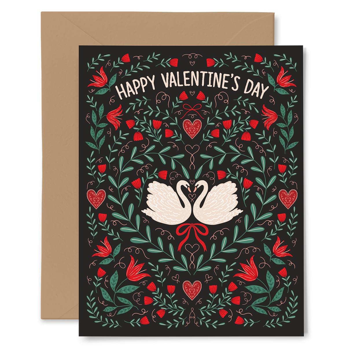 Valentine Swans Card