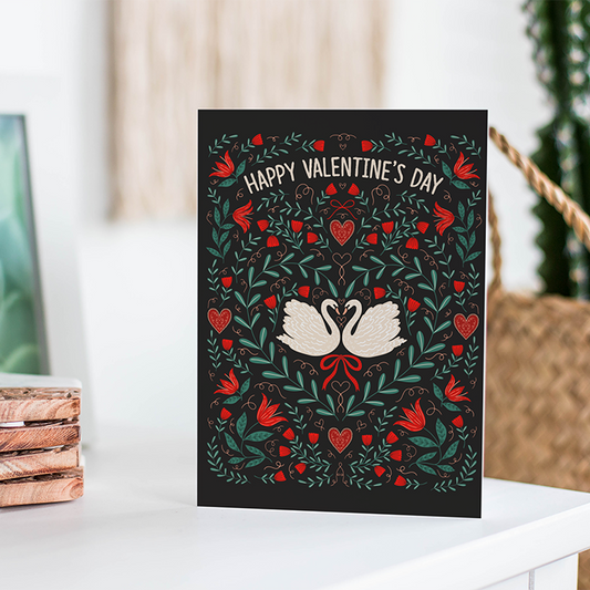 Valentine Swans Card