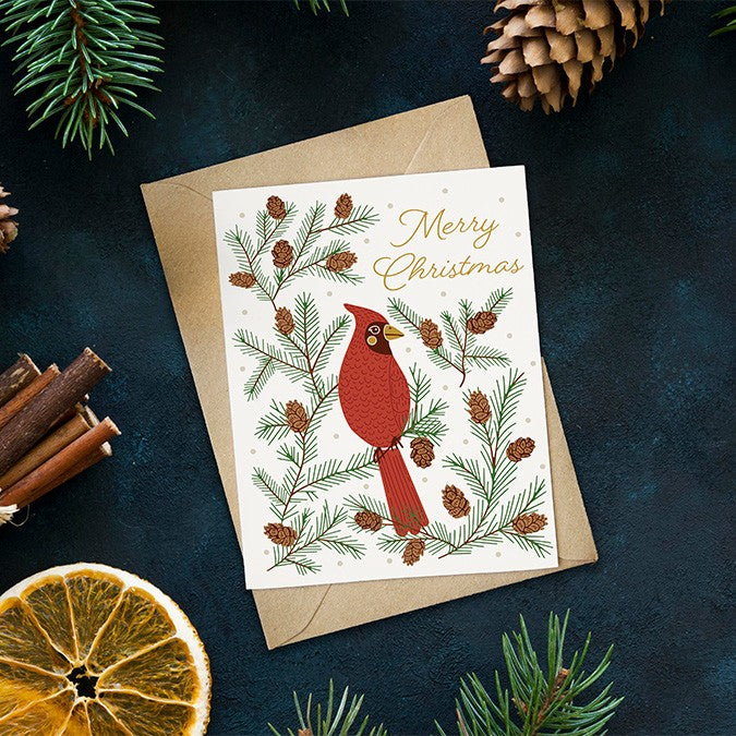 Winter Cardinal Card