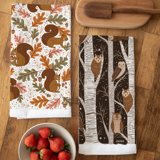 Woodland Creatures Tea Towel Bundle