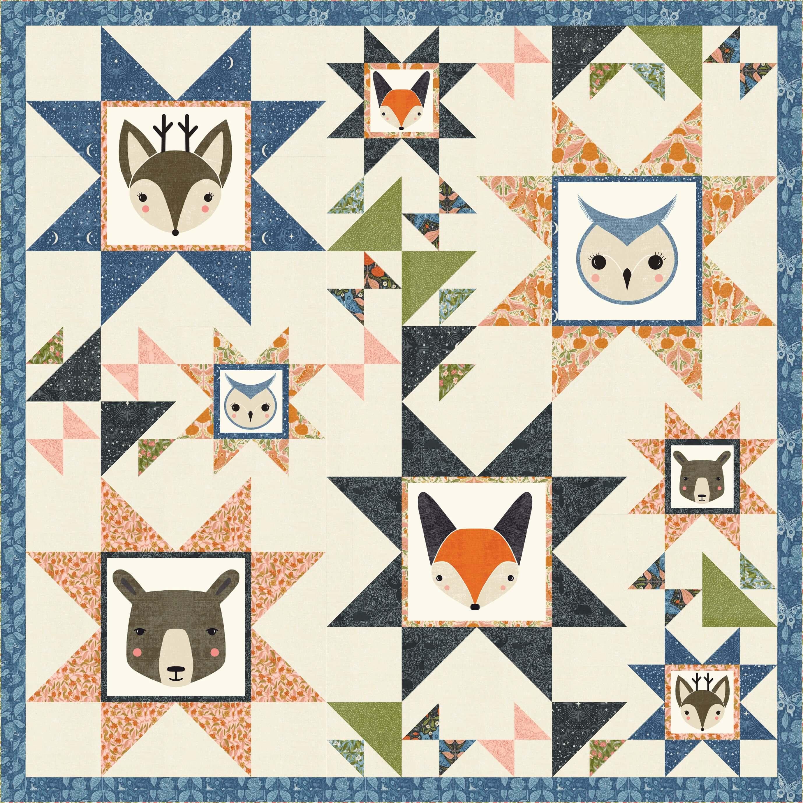 Woodland Friends Quilt Pattern - PDF - Gingiber