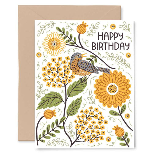 Mums and Robins Birthday Card - Gingiber