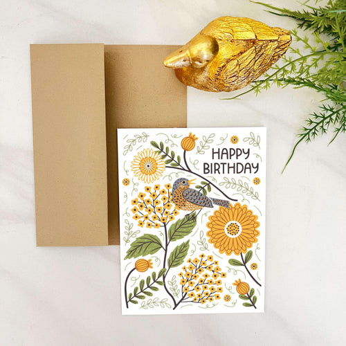 Mums and Robins Birthday Card - Gingiber