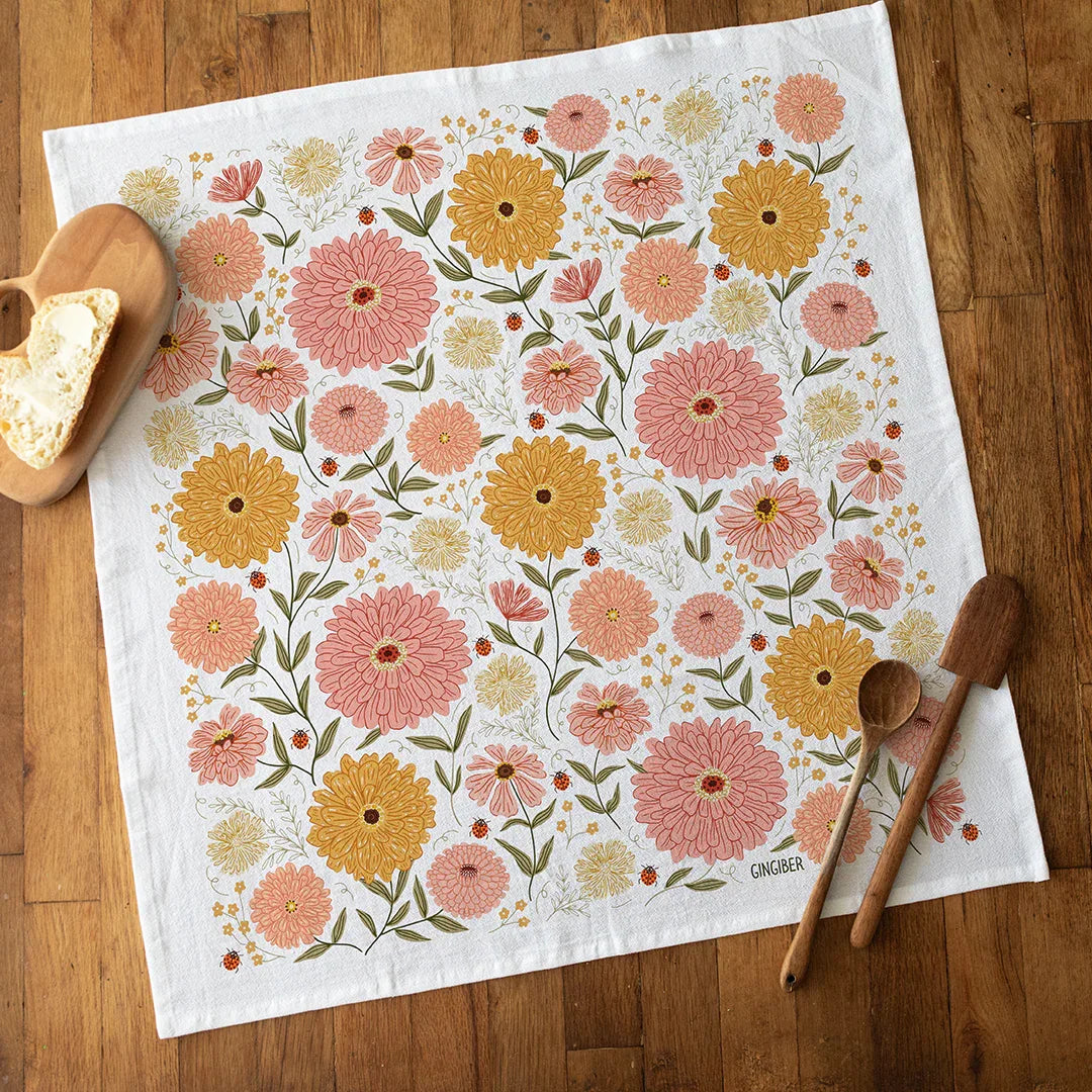 Zinnia Tea Towel - Gingiber