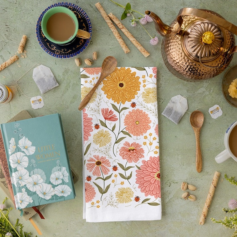 Zinnia Tea Towel - PREORDER, Ships by May 22nd!