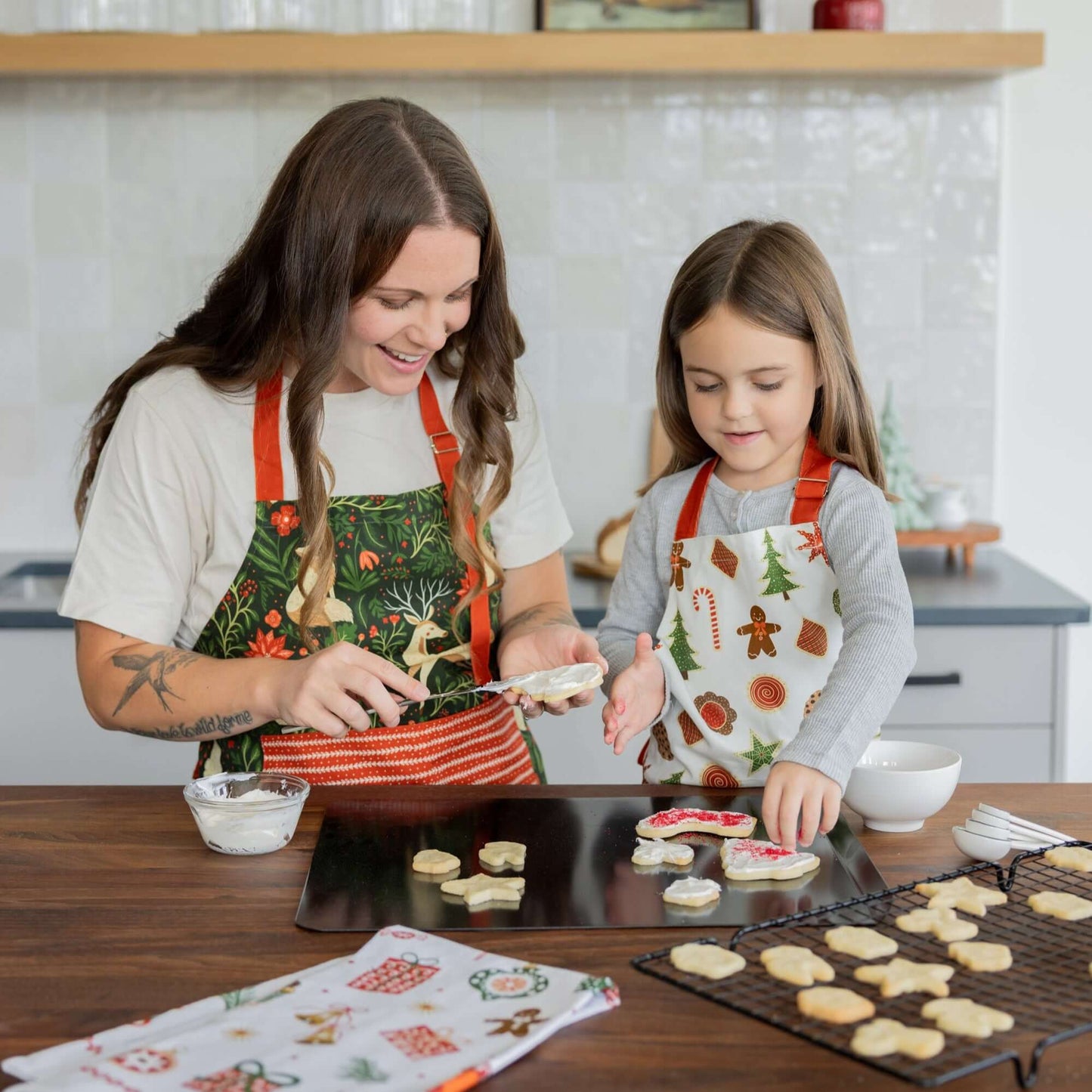 Evergreen Christmas Forest Apron