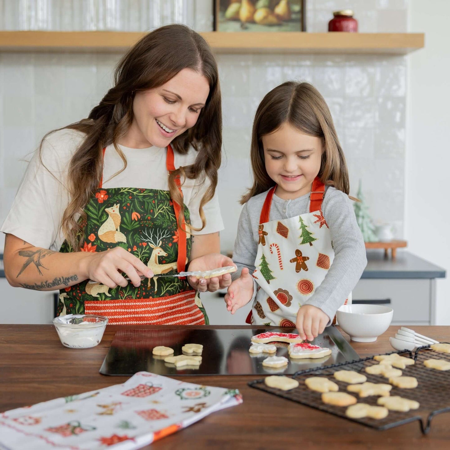 Evergreen Christmas Forest Apron