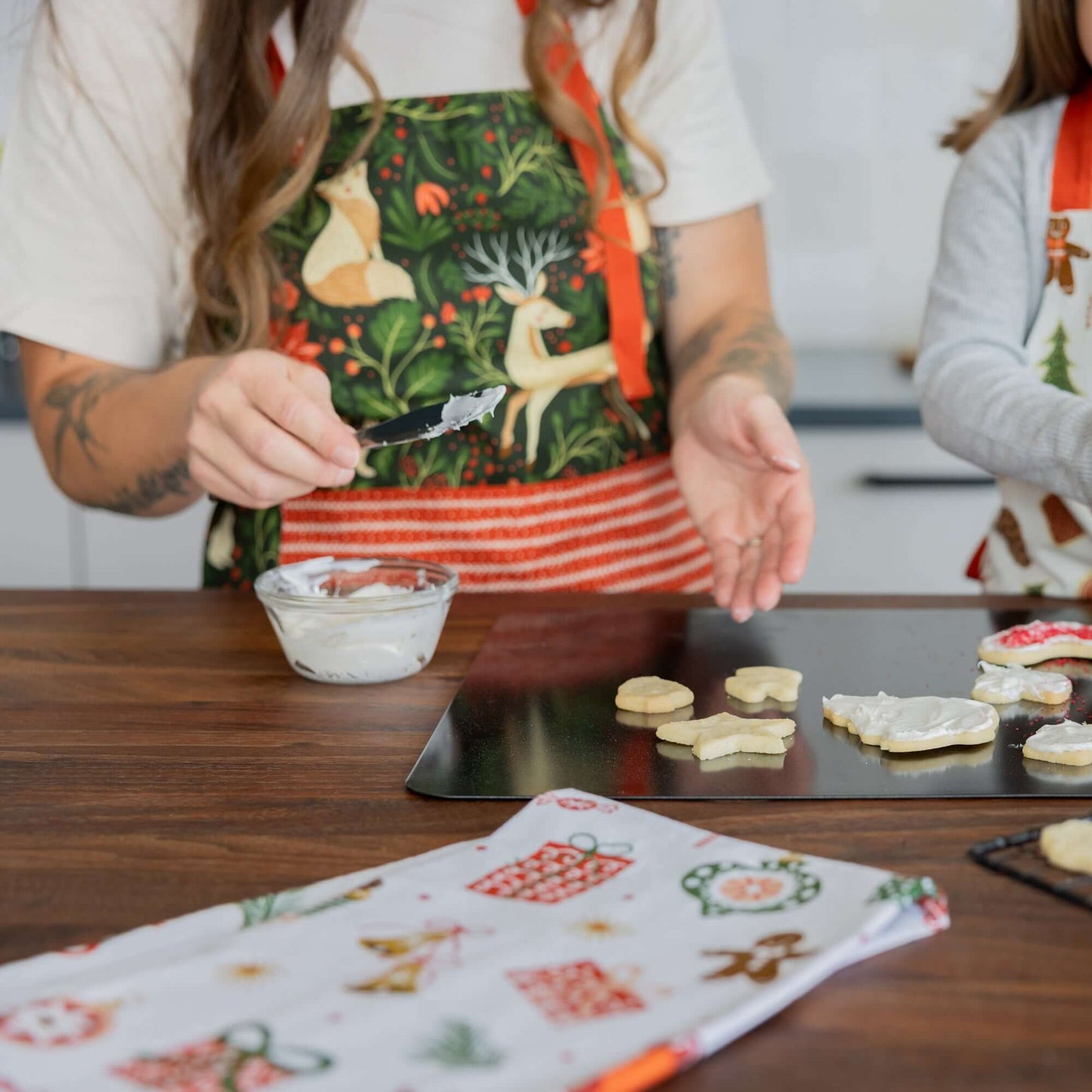 Evergreen Christmas Forest Apron