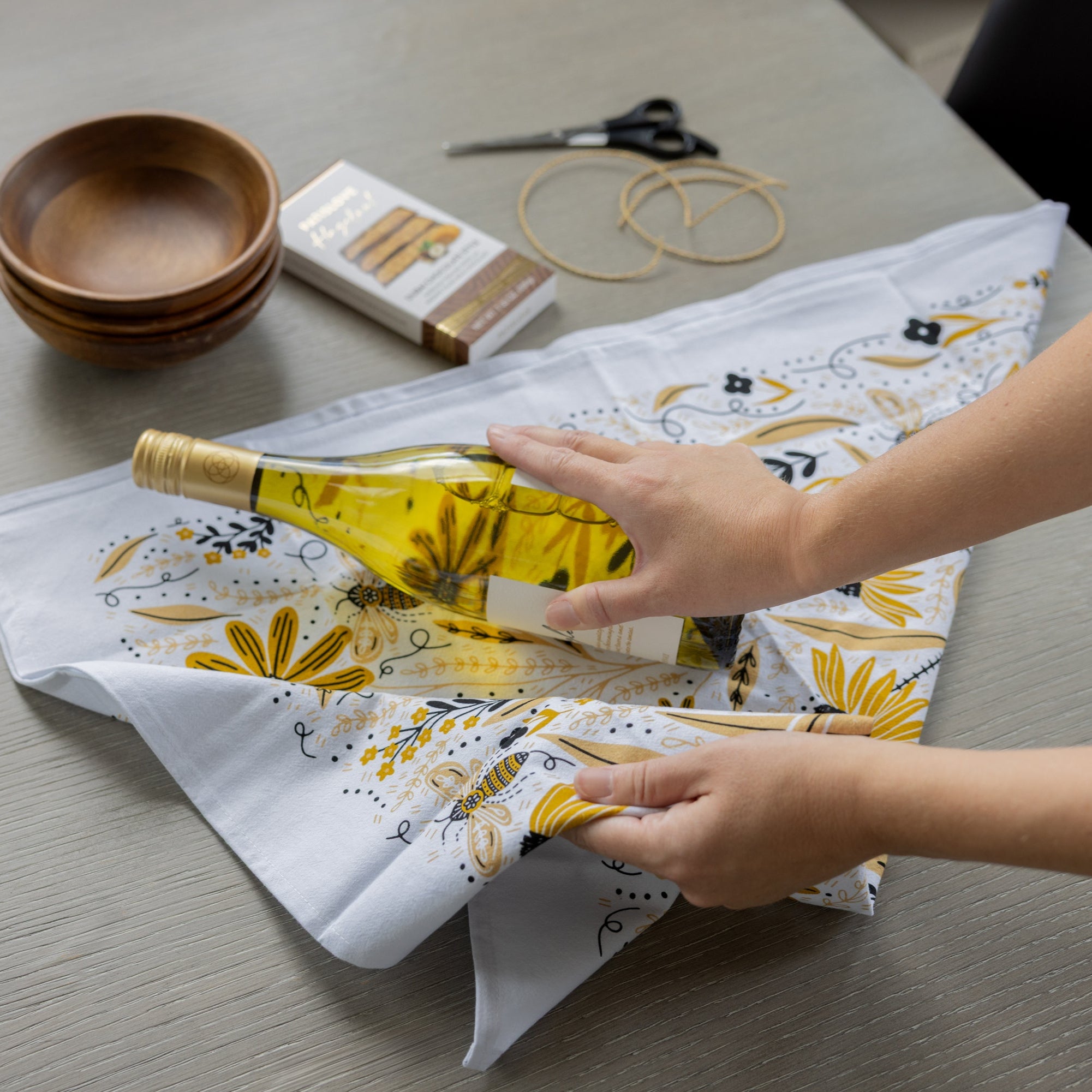 Bee Garden Tea Towel