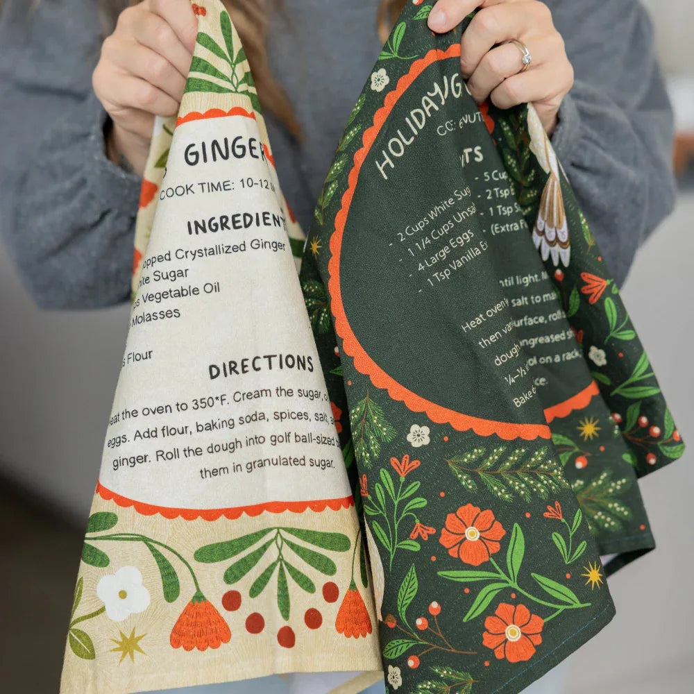 Sugar Cookies Recipe Tea Towel - Gingiber