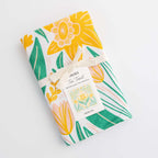 Multicolor illustrated floral tea towel