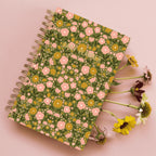 spiral bound daily planner with floral cover 